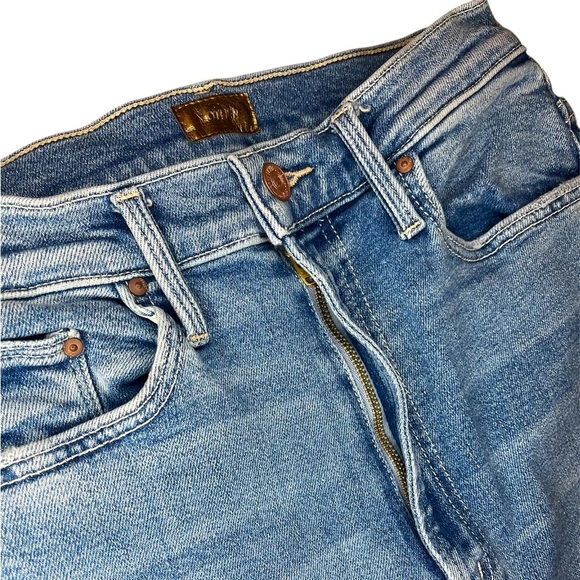 MOTHER High Waisted Rider Ankle Fray Jeans in Party Like a Pirate Size 28 - Picture 7 of 15